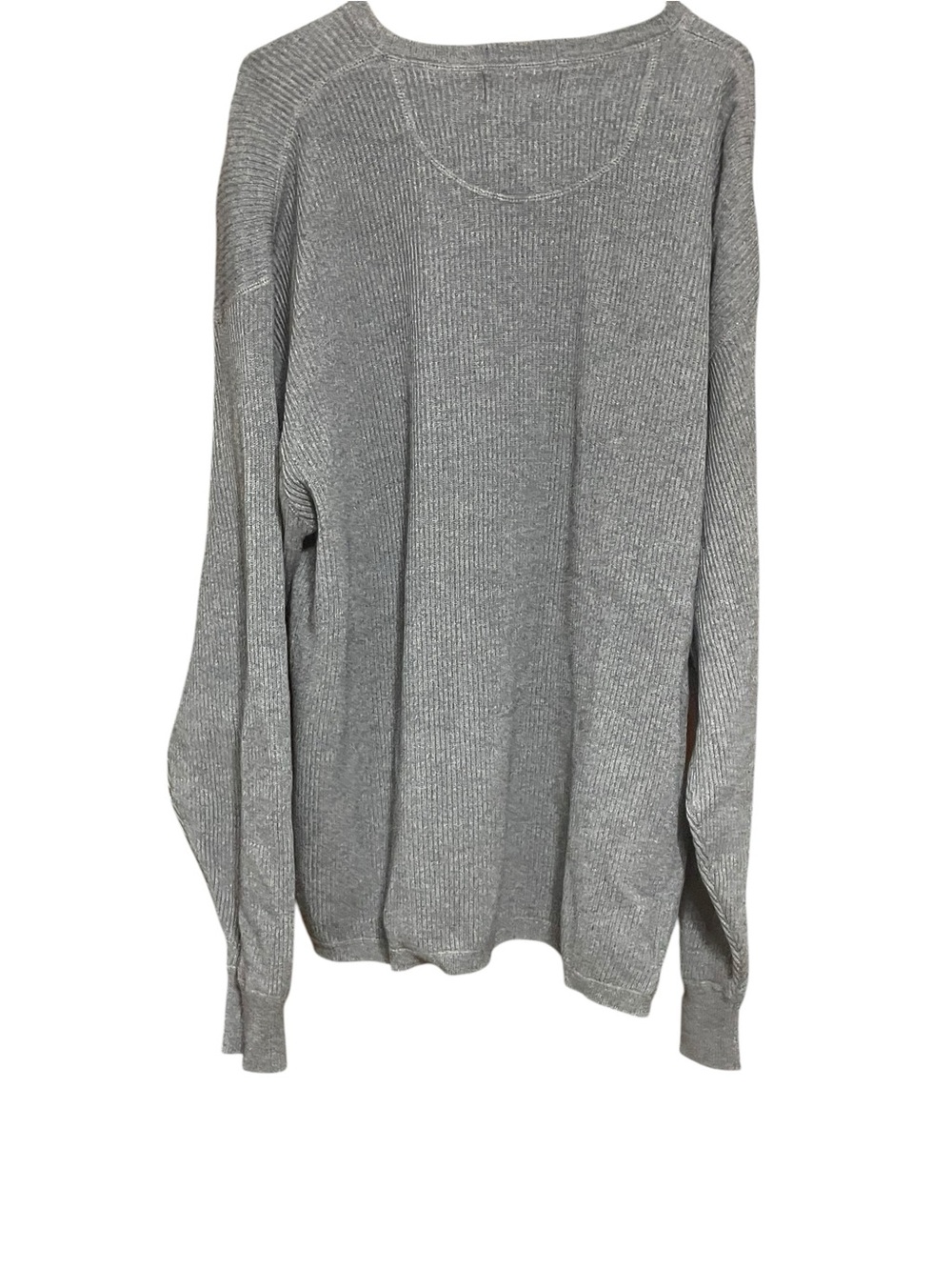 Vintage Eddie Bauer Light Gray Ribbed Crewneck Sweater